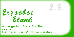 erzsebet blank business card