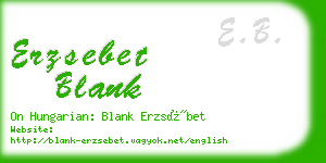 erzsebet blank business card